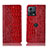 Leather Case Stands Flip Cover Holder H08P for Motorola Moto S30 Pro 5G Red