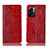 Leather Case Stands Flip Cover Holder H08P for OnePlus Nord N300 5G Red