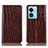 Leather Case Stands Flip Cover Holder H08P for Oppo A1 5G Brown