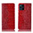 Leather Case Stands Flip Cover Holder H08P for Oppo Find X3 5G Red