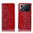 Leather Case Stands Flip Cover Holder H08P for Oppo K10 Pro 5G Red