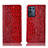 Leather Case Stands Flip Cover Holder H08P for Realme Q3t 5G Red