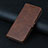 Leather Case Stands Flip Cover Holder H08X for Google Pixel 6 Pro 5G Brown