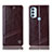 Leather Case Stands Flip Cover Holder H09P for Motorola Moto G71 5G