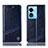Leather Case Stands Flip Cover Holder H09P for Oppo A1x 5G Blue