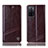 Leather Case Stands Flip Cover Holder H09P for Oppo A55S 5G