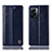 Leather Case Stands Flip Cover Holder H09P for Oppo A77 5G Blue