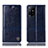 Leather Case Stands Flip Cover Holder H09P for Oppo A94 5G Blue