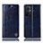 Leather Case Stands Flip Cover Holder H09P for Oppo F21 Pro 5G Blue