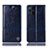 Leather Case Stands Flip Cover Holder H09P for Oppo Find X3 5G Blue