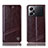 Leather Case Stands Flip Cover Holder H09P for Oppo K10 Pro 5G Brown
