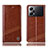 Leather Case Stands Flip Cover Holder H09P for Oppo K10 Pro 5G Light Brown