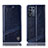 Leather Case Stands Flip Cover Holder H09P for Oppo K9S 5G Blue