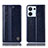 Leather Case Stands Flip Cover Holder H09P for Oppo Reno9 Pro 5G Blue