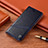 Leather Case Stands Flip Cover Holder H09P for Realme 9i 5G Blue