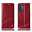 Leather Case Stands Flip Cover Holder H09P for Realme Q3t 5G Red