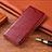 Leather Case Stands Flip Cover Holder H09P for Vivo iQOO 9 5G Red