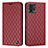 Leather Case Stands Flip Cover Holder H09X for Motorola Moto G72 Red