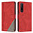 Leather Case Stands Flip Cover Holder H09X for Sony Xperia 1 V Red