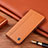 Leather Case Stands Flip Cover Holder H10P for Nokia 1.4 Orange