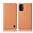Leather Case Stands Flip Cover Holder H10P for Oppo A54 5G Orange
