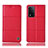 Leather Case Stands Flip Cover Holder H10P for Oppo A93s 5G Red