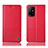 Leather Case Stands Flip Cover Holder H10P for Oppo A94 5G Red