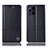 Leather Case Stands Flip Cover Holder H10P for Oppo Find X3 Pro 5G Black