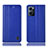 Leather Case Stands Flip Cover Holder H10P for Oppo Find X5 Lite 5G Blue