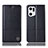Leather Case Stands Flip Cover Holder H10P for Oppo Find X5 Pro 5G Black