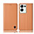 Leather Case Stands Flip Cover Holder H10P for Oppo Reno8 Pro 5G Orange