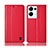 Leather Case Stands Flip Cover Holder H10P for Oppo Reno8 Pro 5G Red