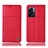 Leather Case Stands Flip Cover Holder H10P for Realme Narzo 50 5G Red