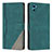 Leather Case Stands Flip Cover Holder H10X for Motorola Moto E22S Green