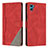 Leather Case Stands Flip Cover Holder H10X for Motorola Moto E22S Red