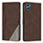 Leather Case Stands Flip Cover Holder H10X for Motorola Moto E32 India Brown