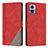 Leather Case Stands Flip Cover Holder H10X for Motorola Moto Edge 30 Lite 5G Red