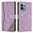 Leather Case Stands Flip Cover Holder H10X for Motorola Moto Edge 40 Pro 5G Purple