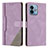 Leather Case Stands Flip Cover Holder H10X for Motorola Moto G 5G (2023) Purple