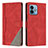 Leather Case Stands Flip Cover Holder H10X for Motorola Moto G 5G (2023) Red