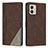 Leather Case Stands Flip Cover Holder H10X for Motorola Moto G53 5G