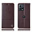 Leather Case Stands Flip Cover Holder H11P for Motorola Moto Edge S30 Pro 5G Brown