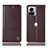 Leather Case Stands Flip Cover Holder H11P for Motorola Moto Edge X30 Pro 5G Brown