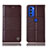Leather Case Stands Flip Cover Holder H11P for Motorola Moto G51 5G