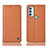 Leather Case Stands Flip Cover Holder H11P for Motorola Moto G71 5G