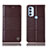 Leather Case Stands Flip Cover Holder H11P for Motorola Moto G71 5G