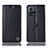 Leather Case Stands Flip Cover Holder H11P for Motorola Moto S30 Pro 5G Black