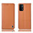 Leather Case Stands Flip Cover Holder H11P for Oppo A54 5G Orange