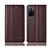 Leather Case Stands Flip Cover Holder H11P for Oppo A55S 5G