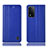 Leather Case Stands Flip Cover Holder H11P for Oppo A93s 5G Blue